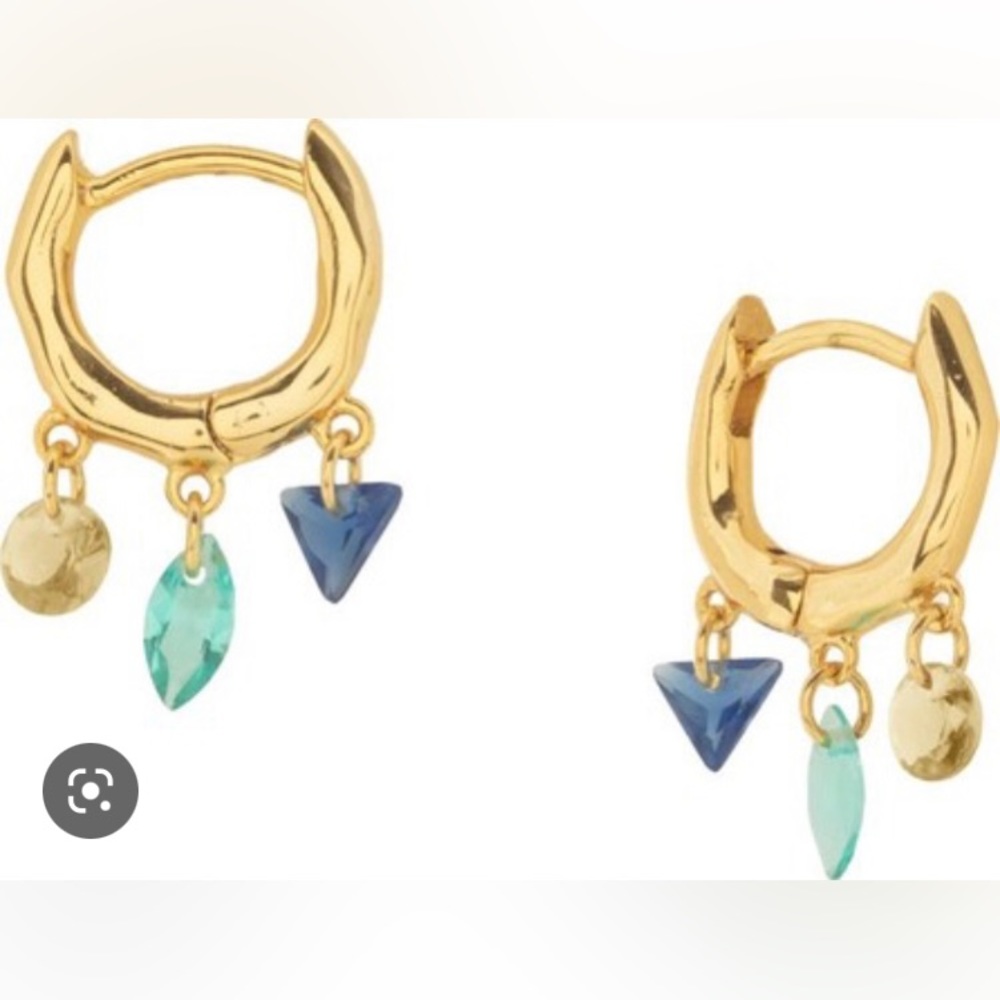 GORJANA LUCA SHIMMER HUGGIES (taupe cz, teal cz, navy cz)
